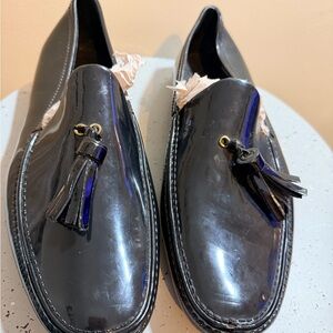 Men's Black Tassel Rain & Snow Boots